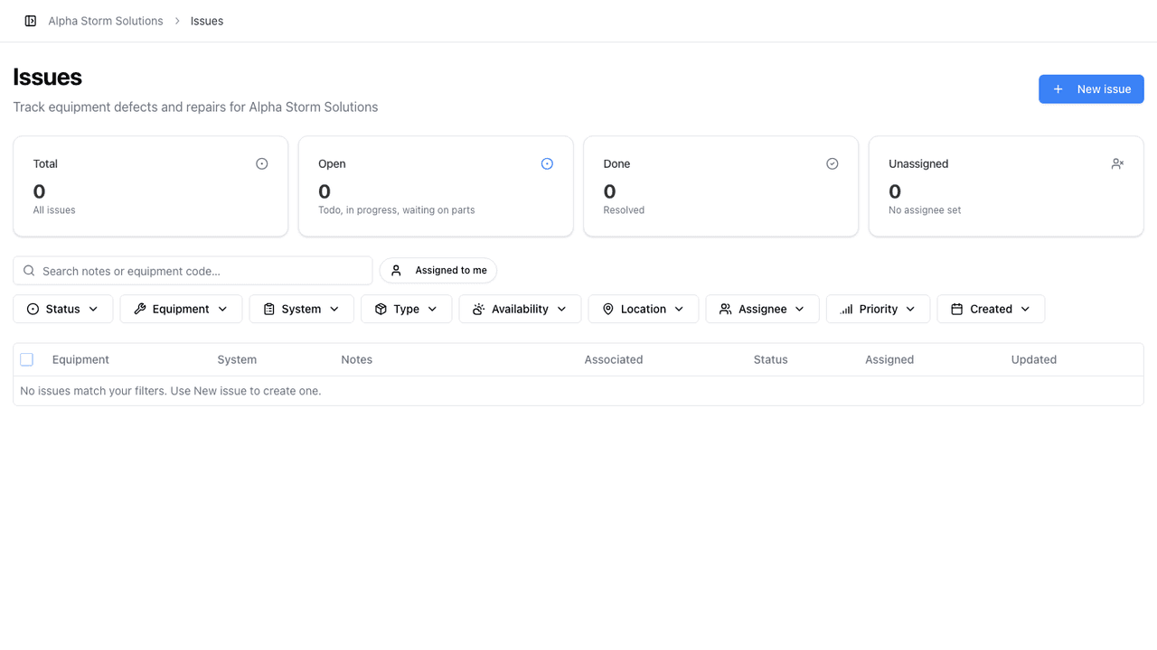 StormCall Issues: product screenshot